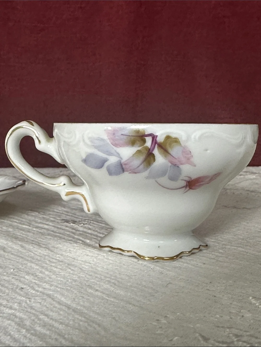 Vintage SAJI Occupied Japan Handpainted Rose Teacup & Saucer 🌹💛